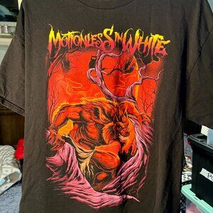 Motionless in White Black 100% Cotton Werewolf Graphic Print Tee T-Shirt SZ XL
